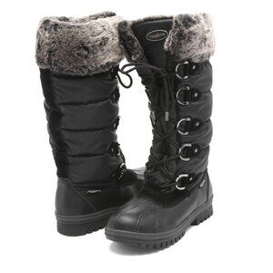 Aquatherm CANUK Winter Boots Waterproof Faux Fur Lined Thinsulate 200g Black